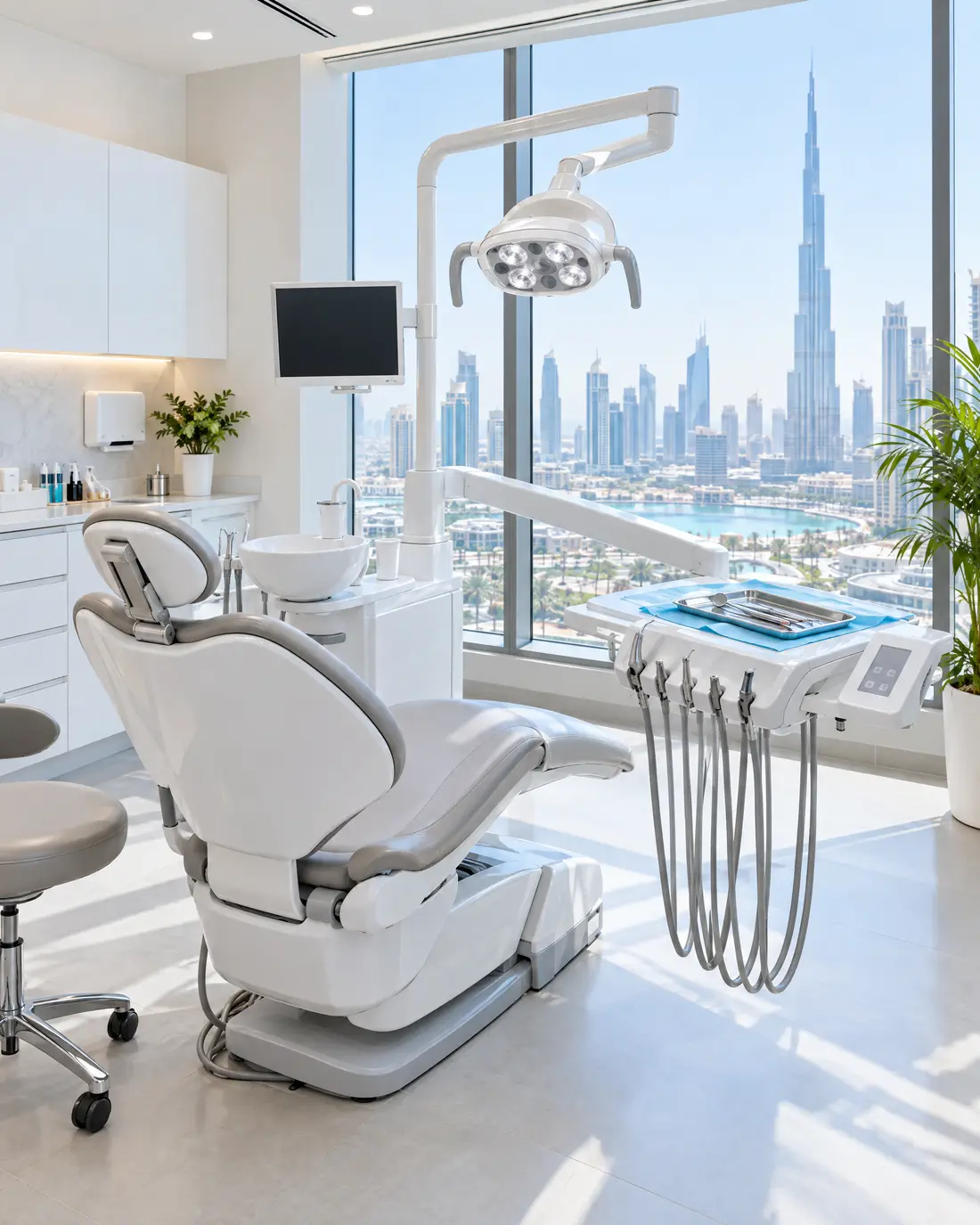 Dental treatment room with daylight